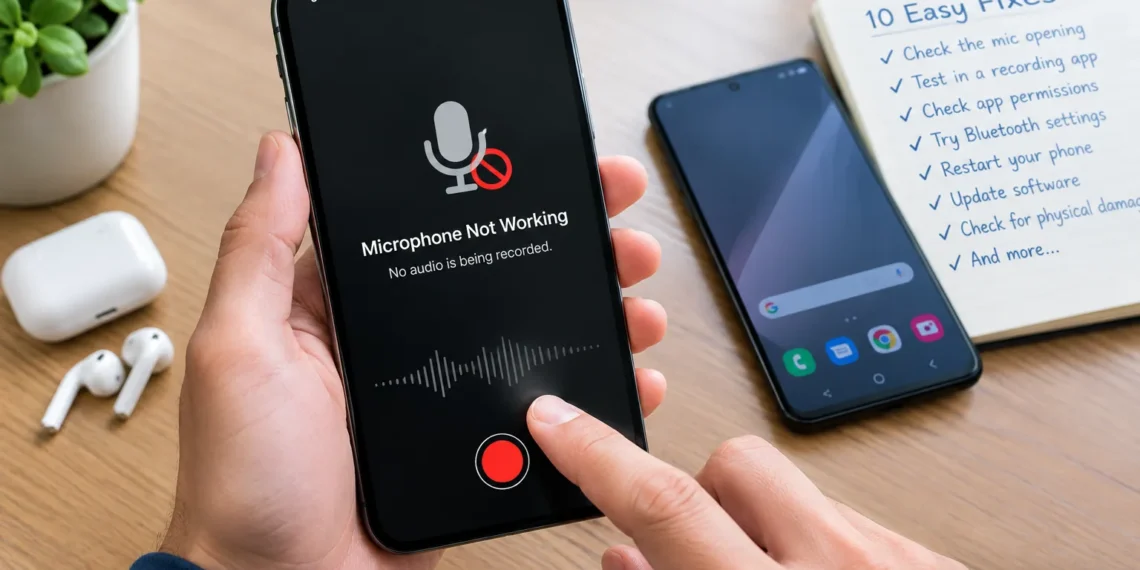 why is my mic not working on my phone