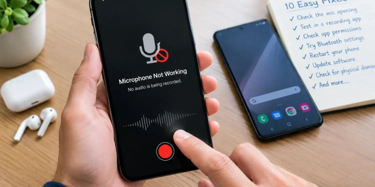 why is my mic not working on my phone​